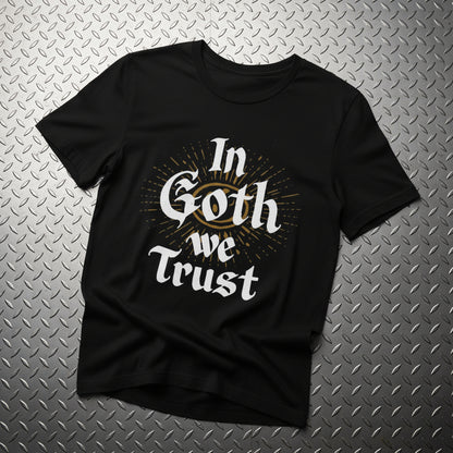 T-Shirt - In Goth We Trust Tee | Bella + Canvas Unisex T-shirt from Crypto Zoo Tees