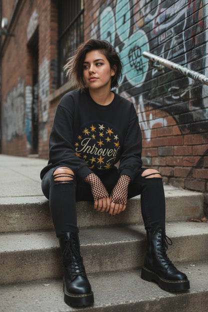 Hoodie - Introvert Shirt | Funny | Retro & Vintage | ❄️ Pullover Hoodie from SHIRT MONSTERS