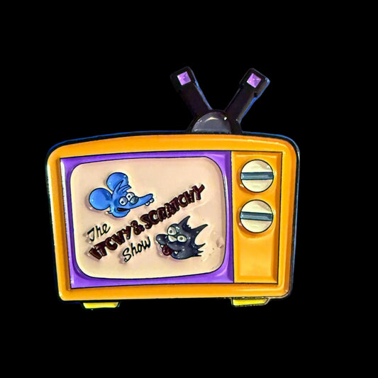  - Itchy & Scratchy Pinback Button | Pinback Button | Retro & Vintage | Funny from Crypto Zoo Tees
