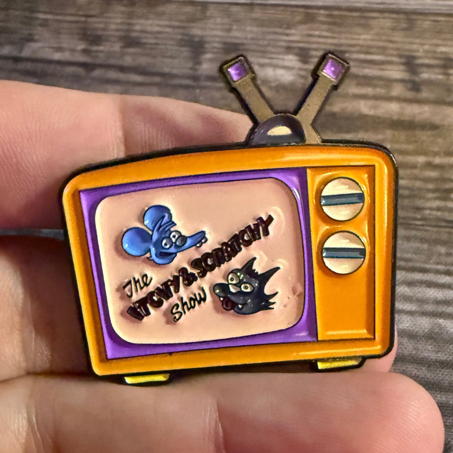  - Itchy & Scratchy Pinback Button | Pinback Button | Retro & Vintage | Funny from Crypto Zoo Tees