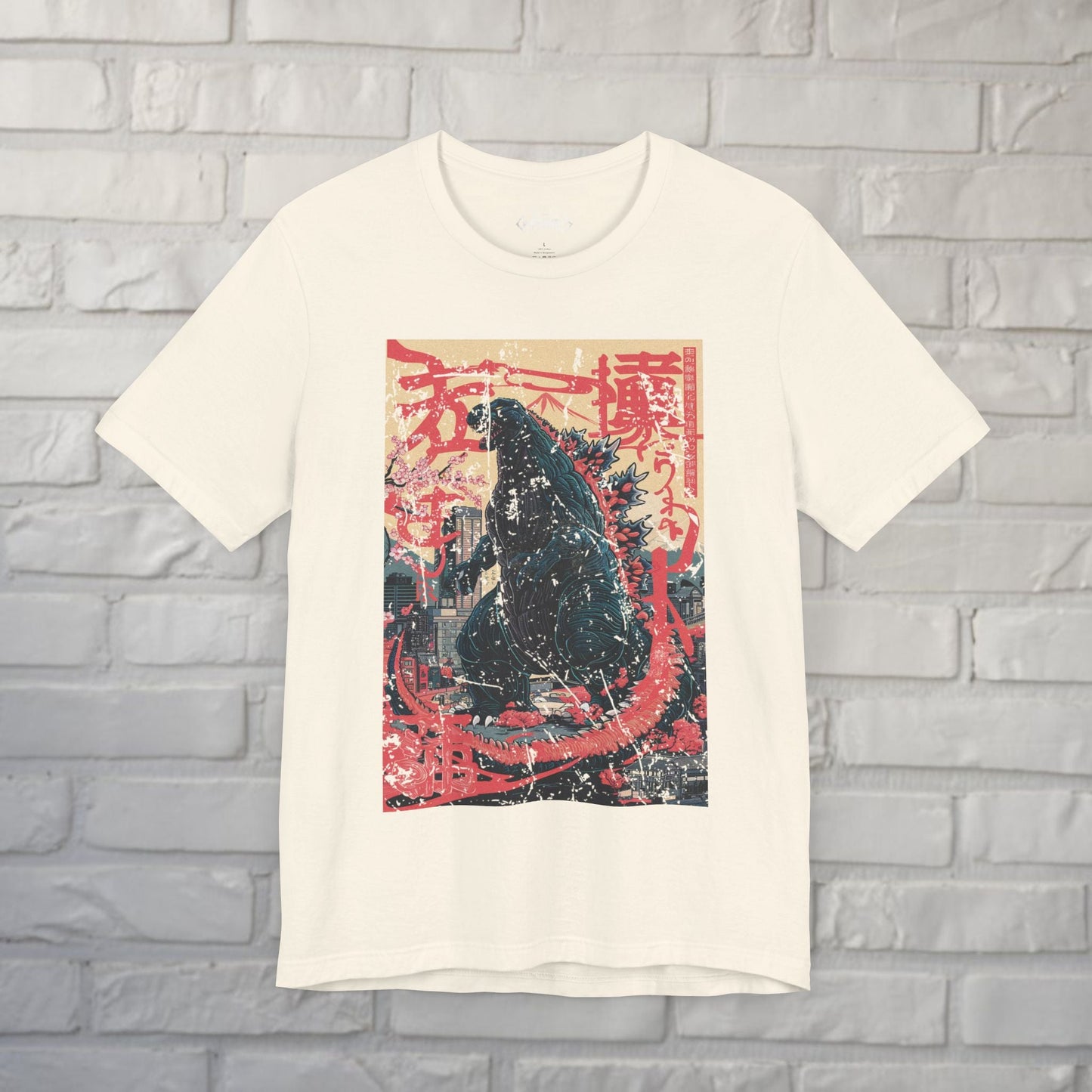 T-Shirt - Japanese Godzilla T-Shirt | Unisex T-shirt | Retro & Vintage, Comics | Distressed from Crypto Zoo Tees