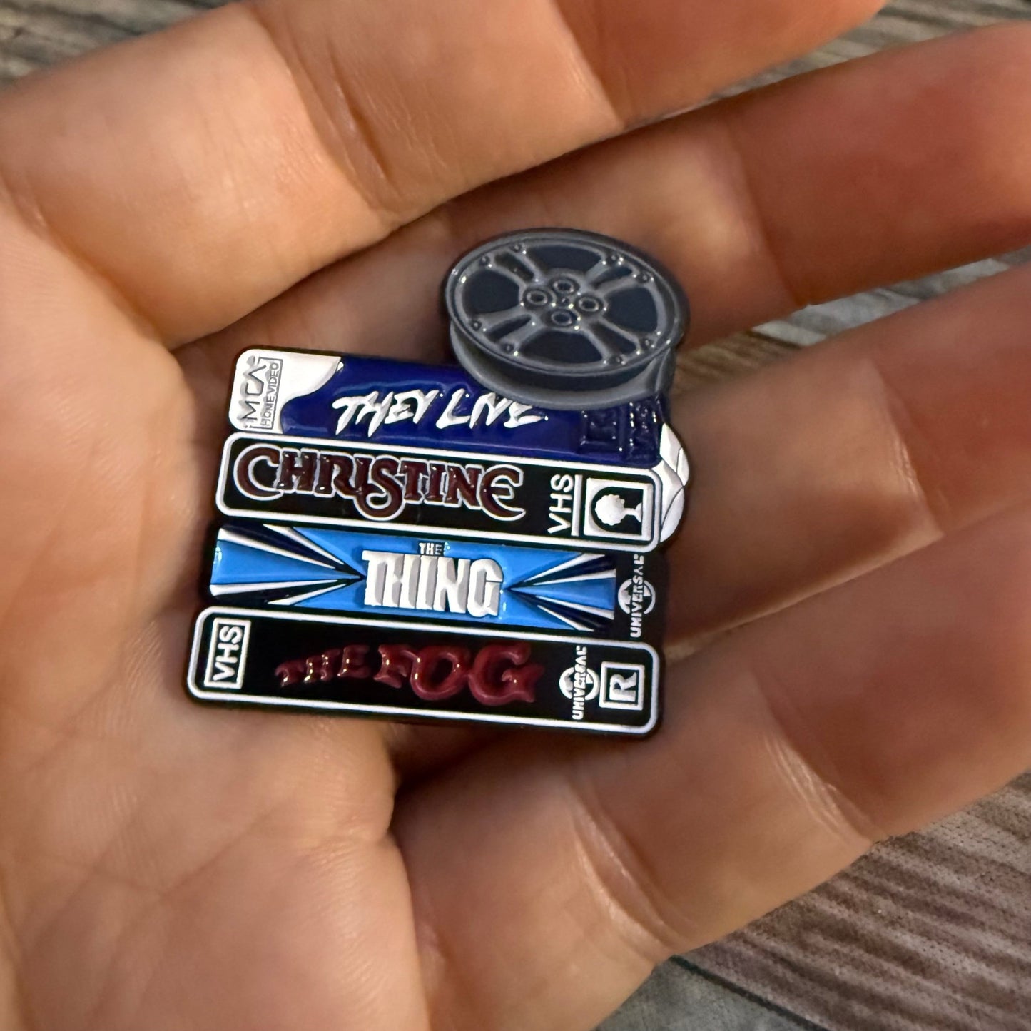  - John Carpenter VHS Pin | Pinback Button | Horror, Retro & Vintage | Punk from Crypto Zoo Tees