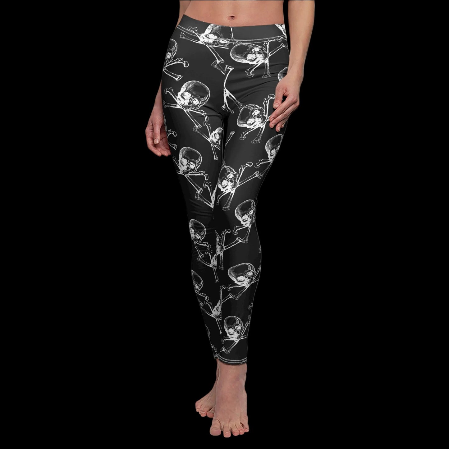 All Over Prints - Jolly Roger Leggings | Skulls & Skeletons, Retro & Vintage | Goth/Gothic from SHIRT MONSTERS
