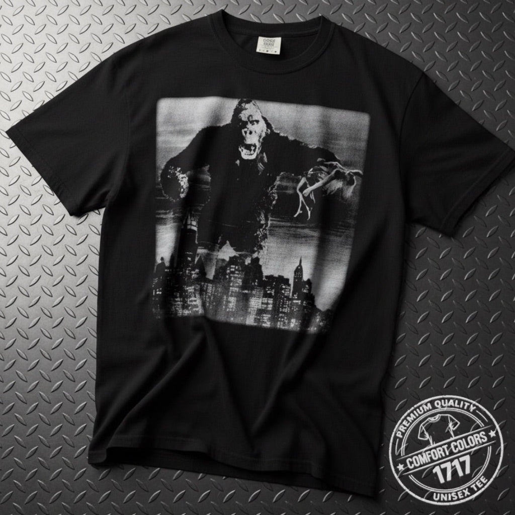 T-Shirt - King Kong Shirt | Unisex Heavy Vintage - Unisex Comfort Colors 1717 | Horror, Retro & Vintage | Punk from Crypto Zoo Tees