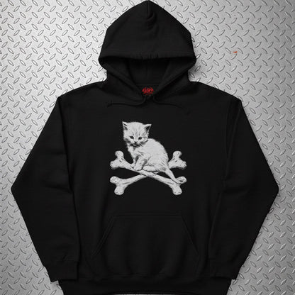 T-Shirt - Kitten & Crossbones Shirt | Animals Cats | Goth/Gothic | Pullover Hoodie from SHIRT MONSTERS