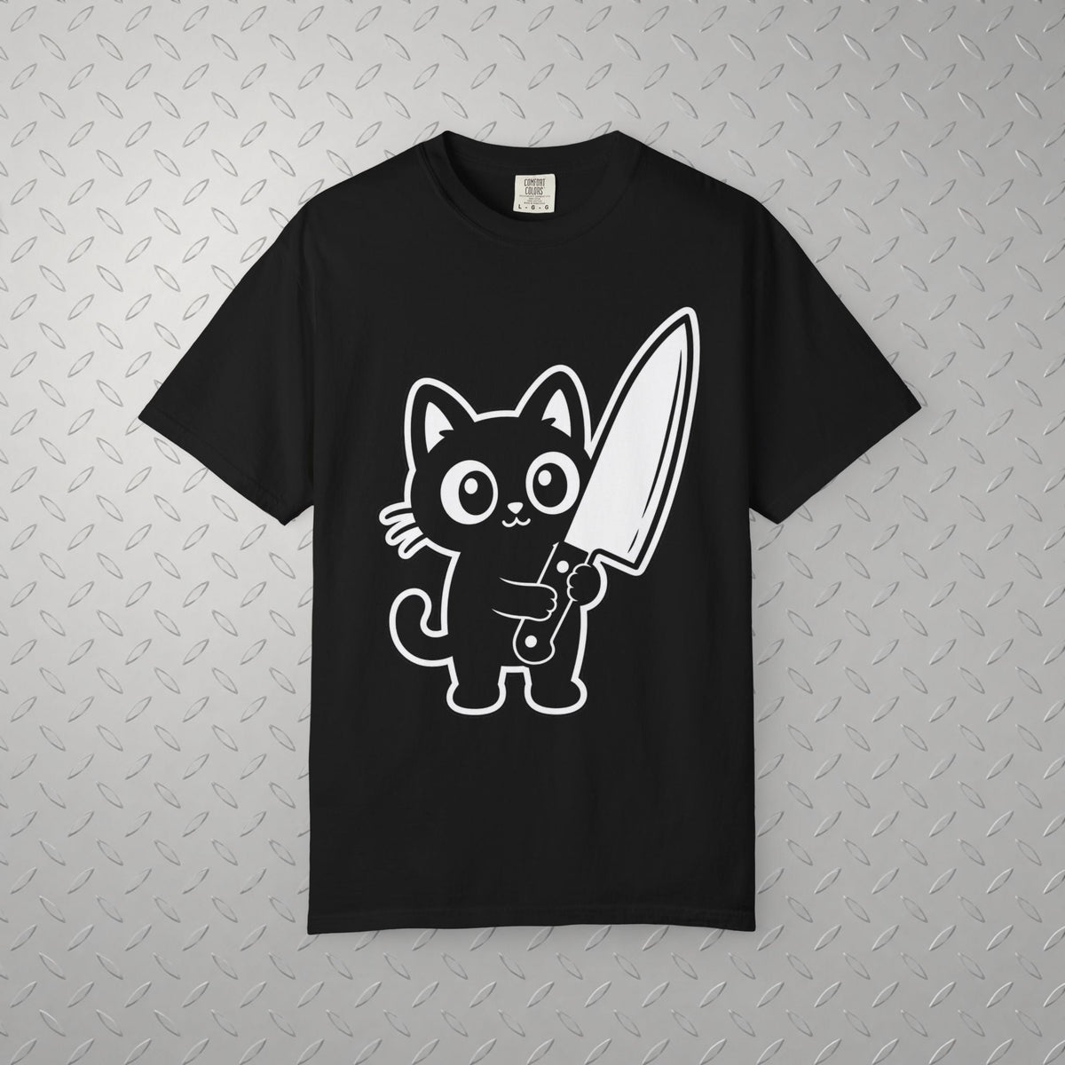 T-Shirt - Knif Cat - comfort colors from SHIRT MONSTERS
