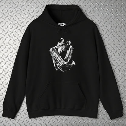 Hoodie - Large Gothic Bat Graphic | Hoodie | Hooded Sweatshirt from Crypto Zoo Tees