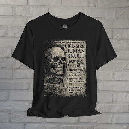 T-Shirt - Life - Sized Skull Ad Apparel | T-shirt, Sweatshirt, Hoodie, Tank | Horror, Skulls & Skeletons | Retro & Vintage from Crypto Zoo Tees