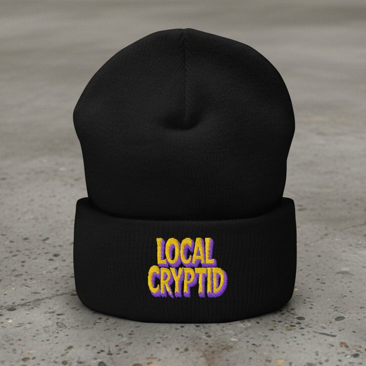- Local Cryptid Beanie | Cuffed Beanie | Cryptids, Mothman | Retro & Vintage from SHIRT MONSTERS