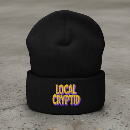 - Local Cryptid Beanie | Cuffed Beanie | Cryptids, Mothman | Retro & Vintage from SHIRT MONSTERS