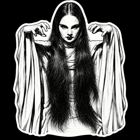 Paper products - Luna Vampire Sticker | 4.5" x 3.7" | Mark of the Vampire from SHIRT MONSTERS