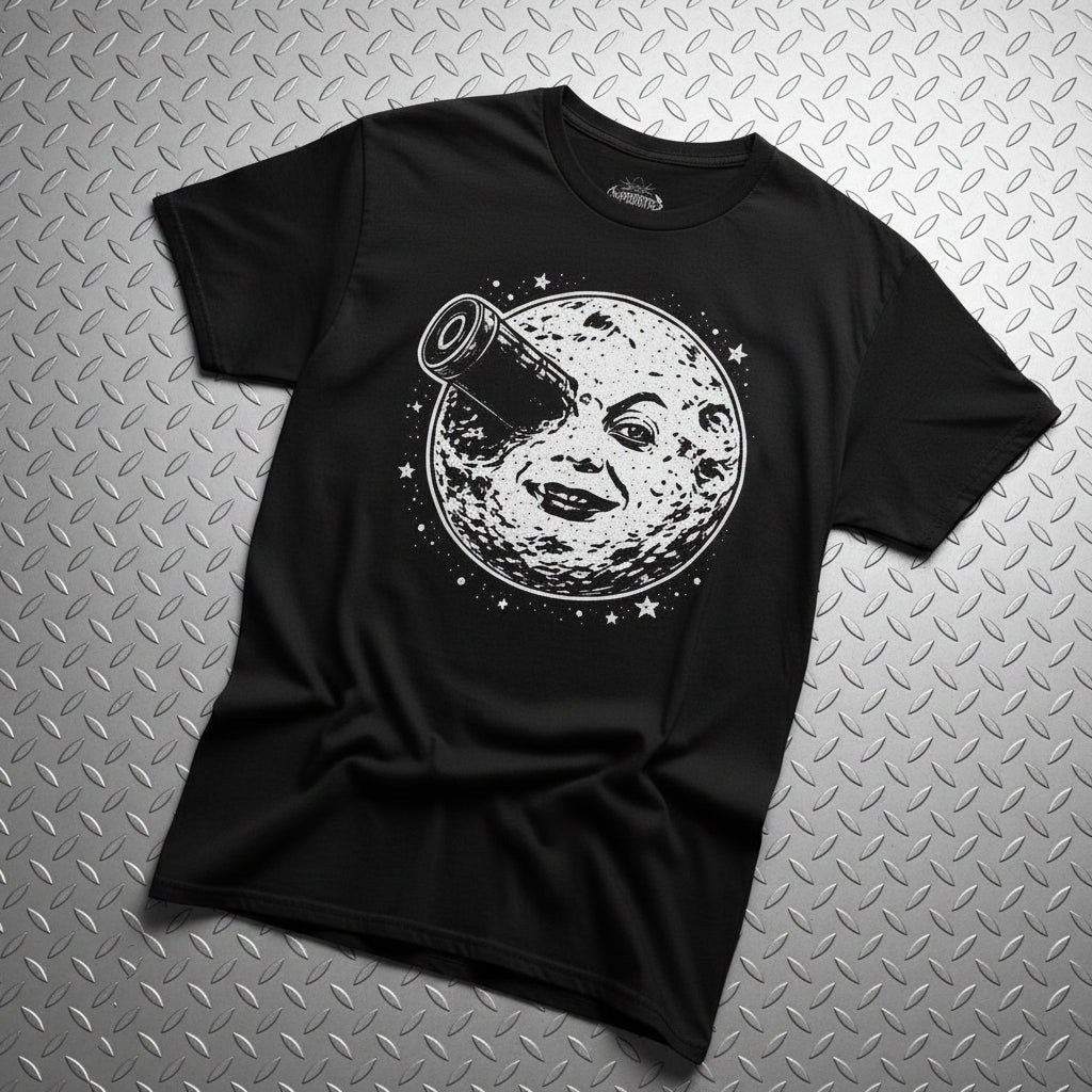 T-Shirt - Man in the Moon Tee | Gildan 5000 | Retro & Vintage, Art from SHIRT MONSTERS (Formally Crypto Zoo Tees)