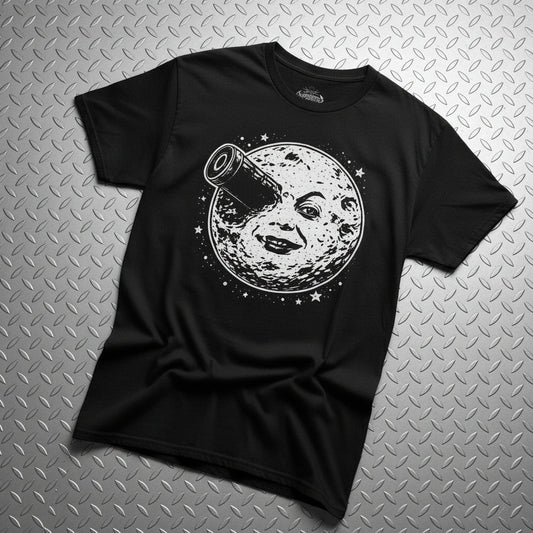 T-Shirt - Man in the Moon Tee | Gildan 5000 | Retro & Vintage, Art from SHIRT MONSTERS (Formally Crypto Zoo Tees)