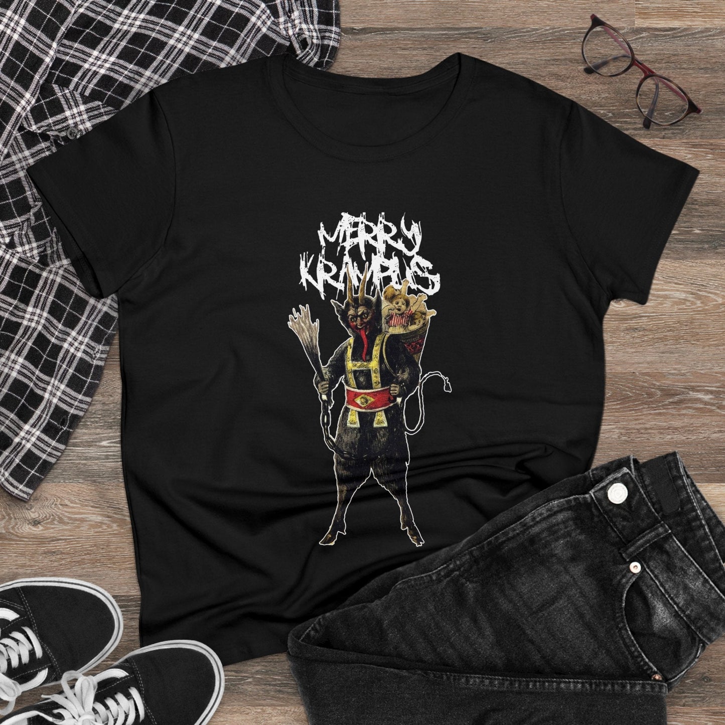 T-Shirt - MERRY KRAMPUS LADIES from Crypto Zoo Tees