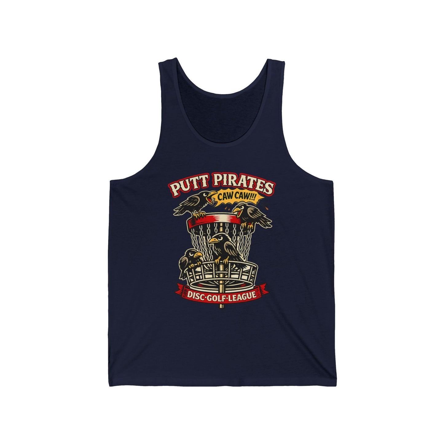 Tank Top - Mike Mui Caw Caw Tank - Putt Pirates Disc Golf Tank — Putt Pirates Caw Caw! League Tank Top from Crypto Zoo Tees