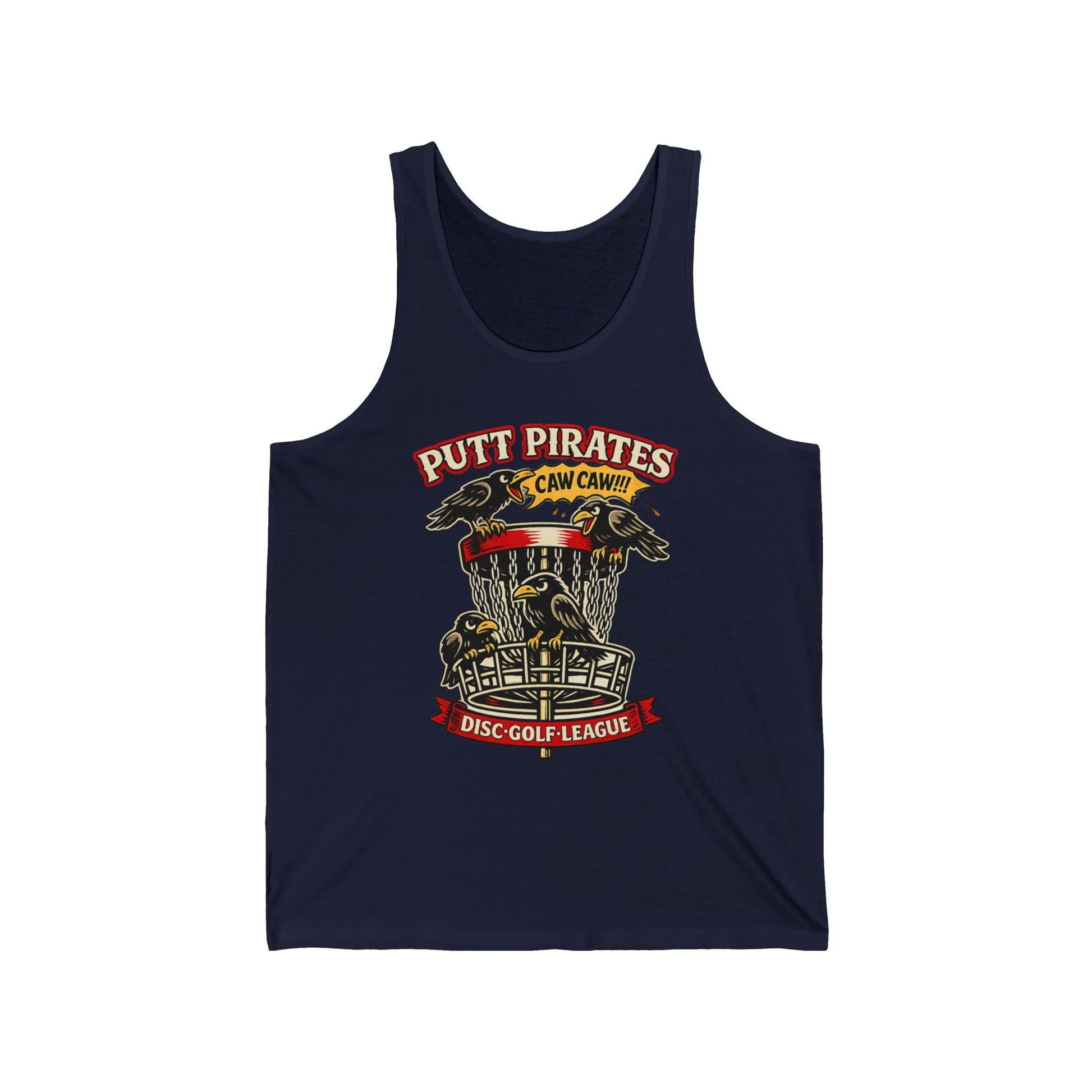 Tank Top - Mike Mui Caw Caw Tank - Putt Pirates Disc Golf Tank — Putt Pirates Caw Caw! League Tank Top from Crypto Zoo Tees