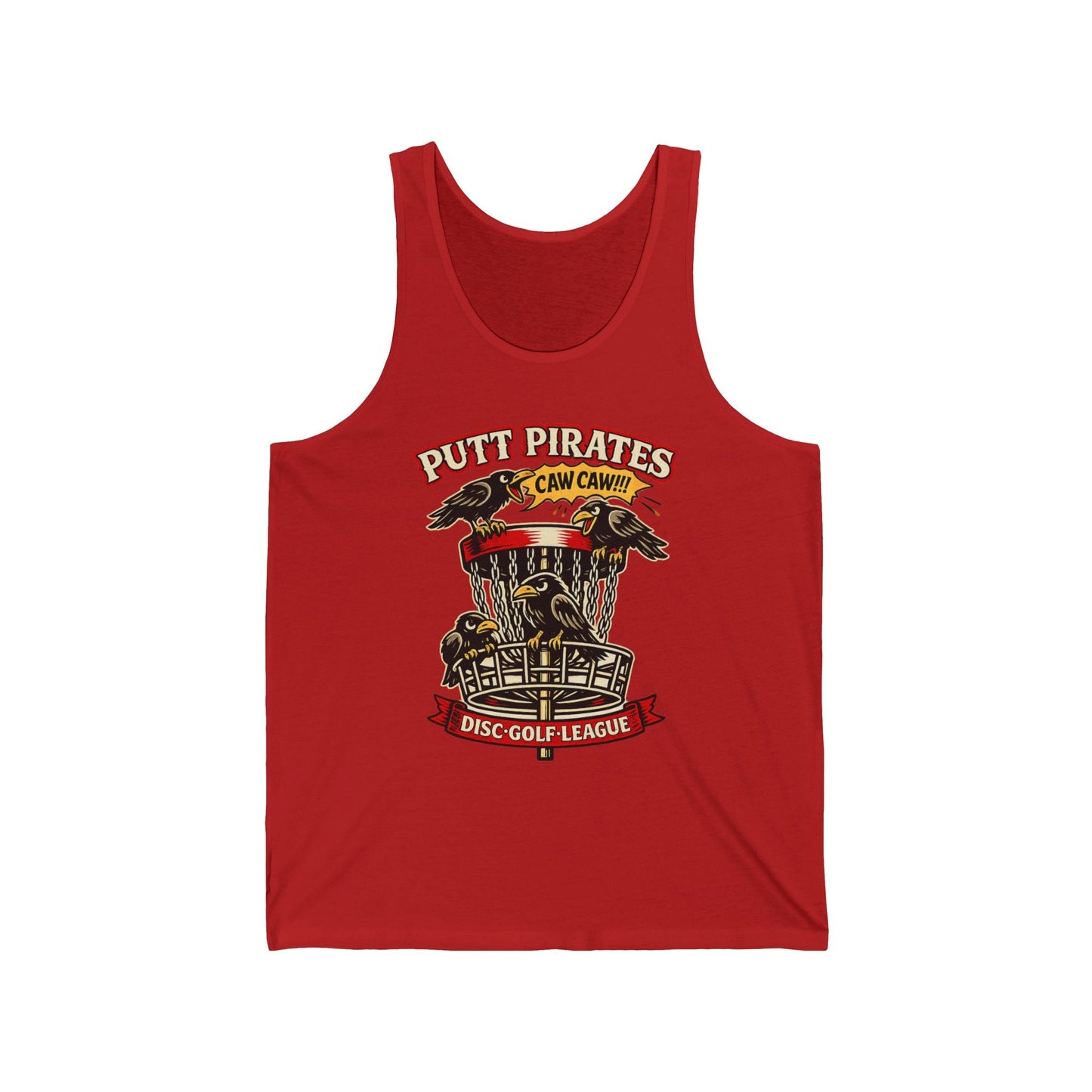 Tank Top - Mike Mui Caw Caw Tank - Putt Pirates Disc Golf Tank — Putt Pirates Caw Caw! League Tank Top from Crypto Zoo Tees