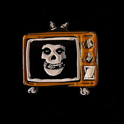  - Misfits TV Skull Pin | Pinback Button | Skulls & Skeletons, Music, Retro & Vintage | Punk, Goth/Gothic from Crypto Zoo Tees