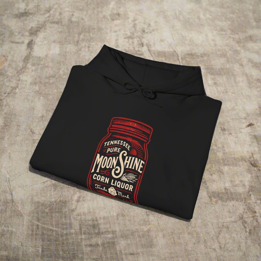 Hoodie - Moonshine Hoodie | Single Sided Pullover Hoodie | Food & Drink from Crypto Zoo Tees