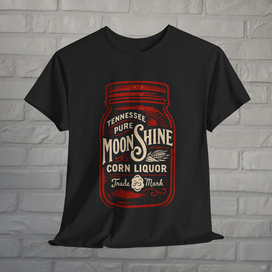 T-Shirt - Moonshine Jar | Unisex T-shirt | Food, Drink, Retro, Vintage | Rockabilly from Crypto Zoo Tees