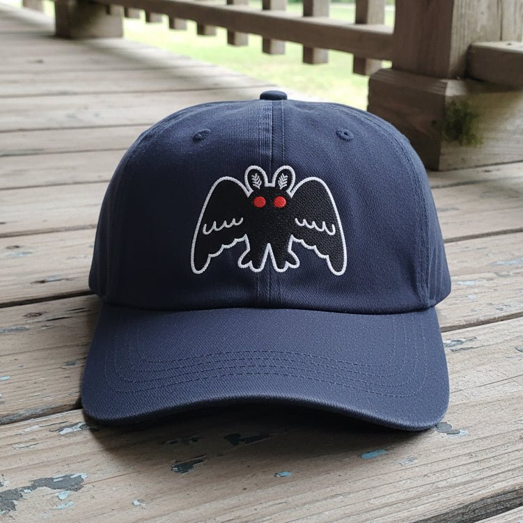 Hats - Mothman Dad Cap | Point Pleasant | Cute Cryptids Paranormal Hat from Crypto Zoo Tees