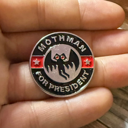  - Mothman For President Pinback Button | Cryptid Campaign Badge from Crypto Zoo Tees