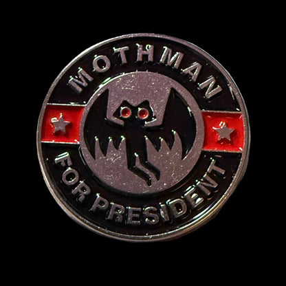  - Mothman For President Pinback Button | Cryptid Campaign Badge from Crypto Zoo Tees