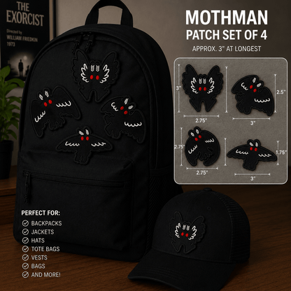 - Mothman Patch Set | Iron On Patch | Mothman, Cryptids | Goth/Gothic from SHIRT MONSTERS
