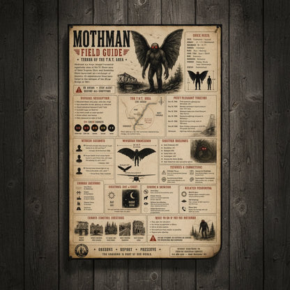 Poster - Mothman Poster from Crypto Zoo Tees