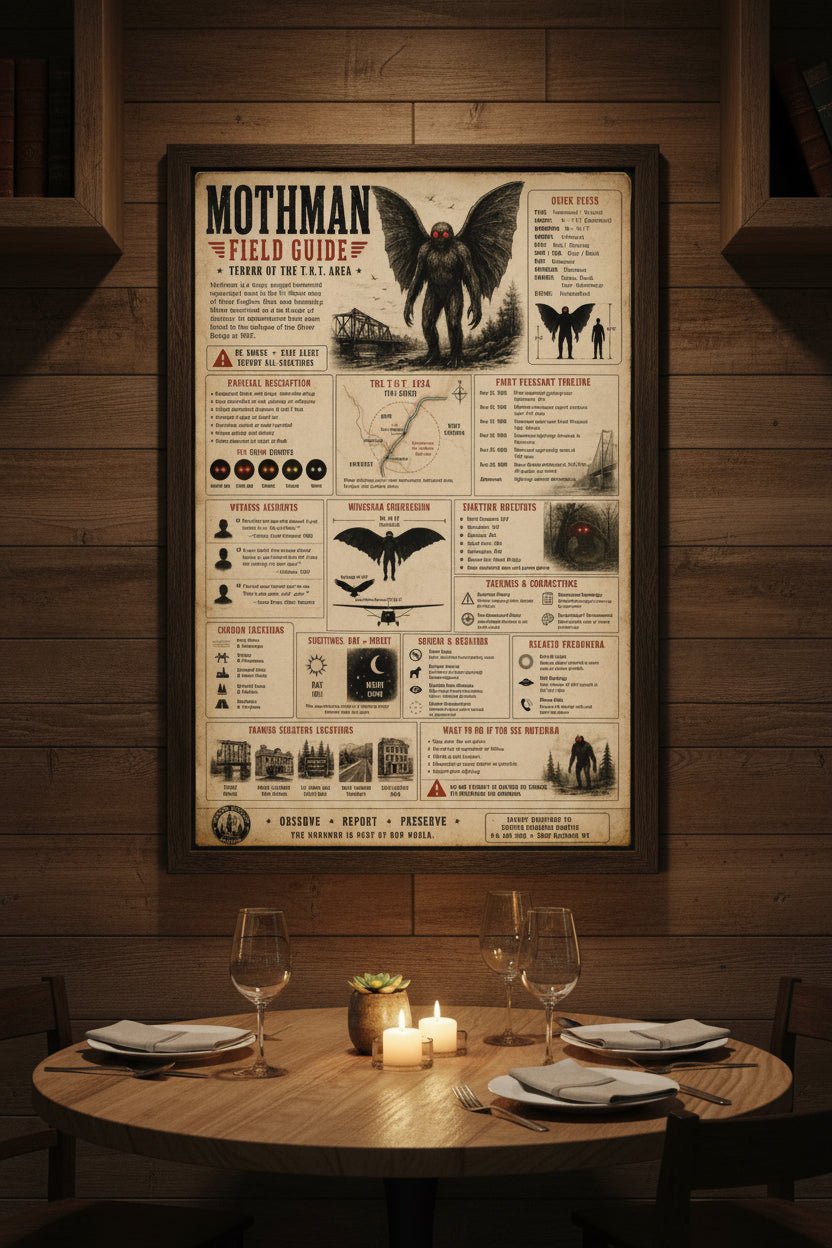 Poster - Mothman Poster from Crypto Zoo Tees