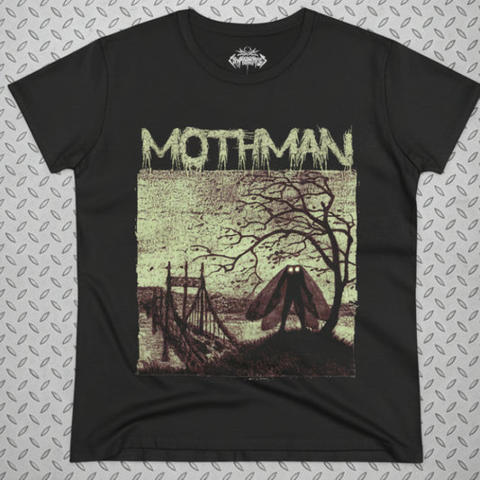 T-Shirt - Mothman Shirt | Mothman, Cryptids | Unisex Shirt, Ladies Tee, Tank Top, Long Sleeve, Sweatshirt, Hoodie from Crypto Zoo Tees
