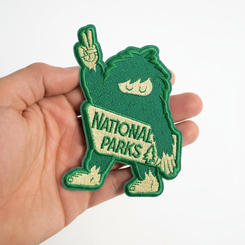 - National Parks Bigfoot Patch | Iron On Patch | Bigfoot, Funny from SHIRT MONSTERS