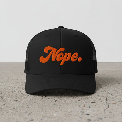 - Nope Trucker Cap | Funny | Retro & Vintage from SHIRT MONSTERS
