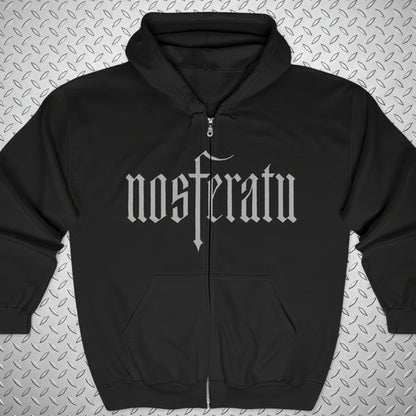 Hoodie - Nosferatu 2 Sided Zipper Zip Up Hoodie from Crypto Zoo Tees