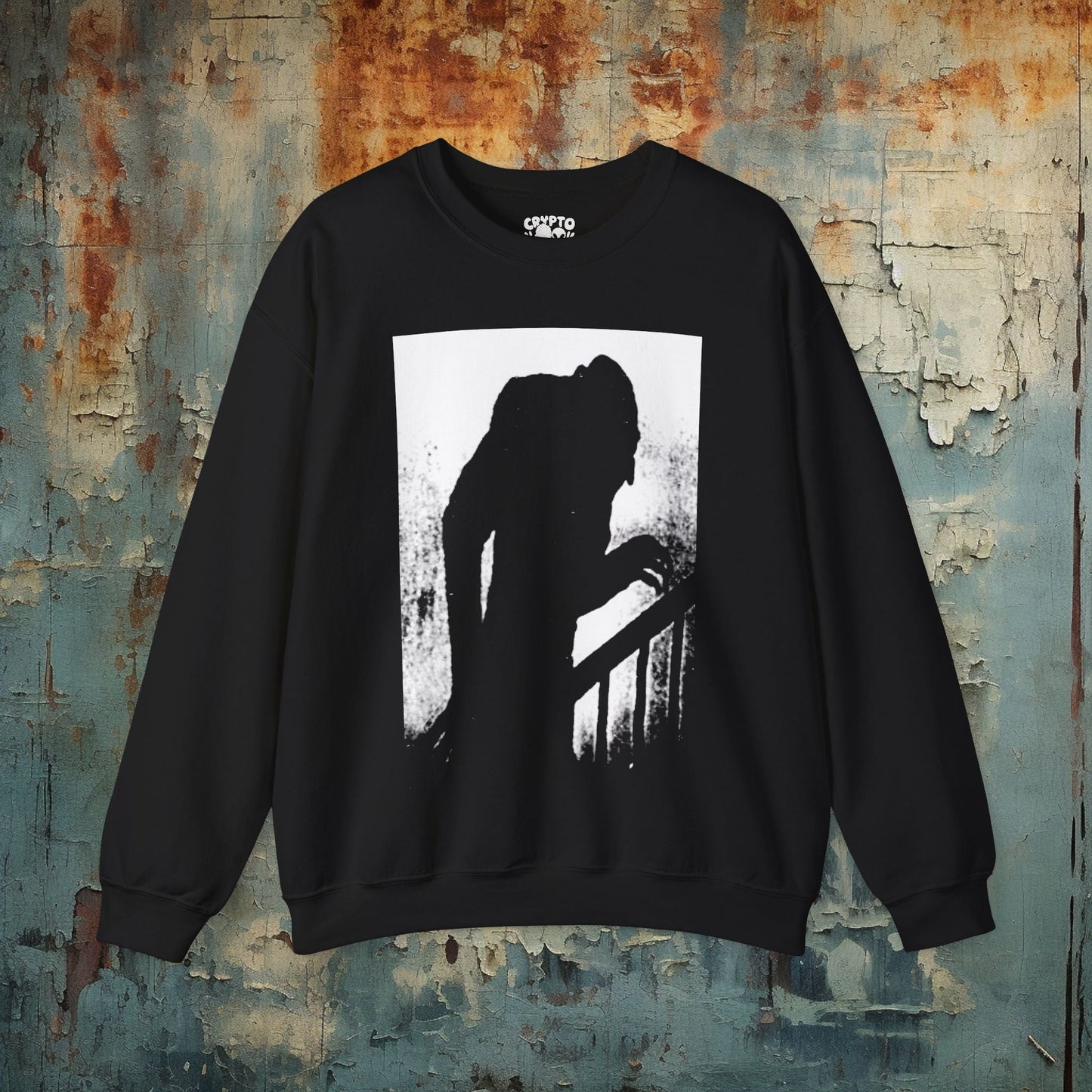 Sweatshirt - Nosferatu Sweatshirt | Vintage Horror Design, Cozy Cotton Blend, Classic Vampire Aesthetic from Crypto Zoo Tees