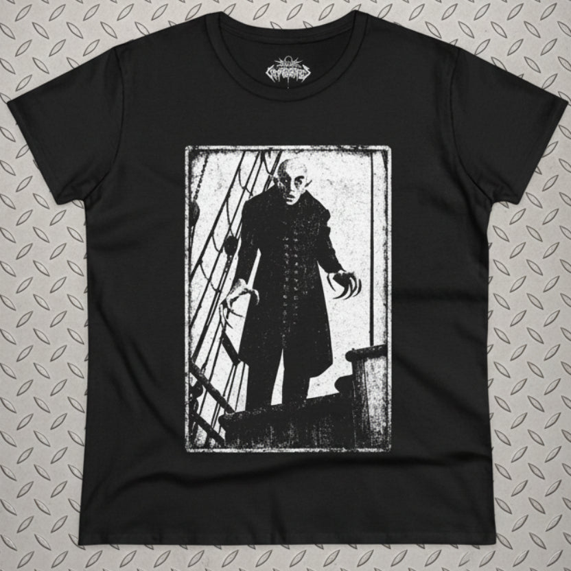 T-Shirt - Nosferatu Vampire Design | Horror, Ghosts & Paranormal | Unisex Shirt, Ladies Tee, Tank Top, Long Sleeve, Sweatshirt, Hoodie from Crypto Zoo Tees