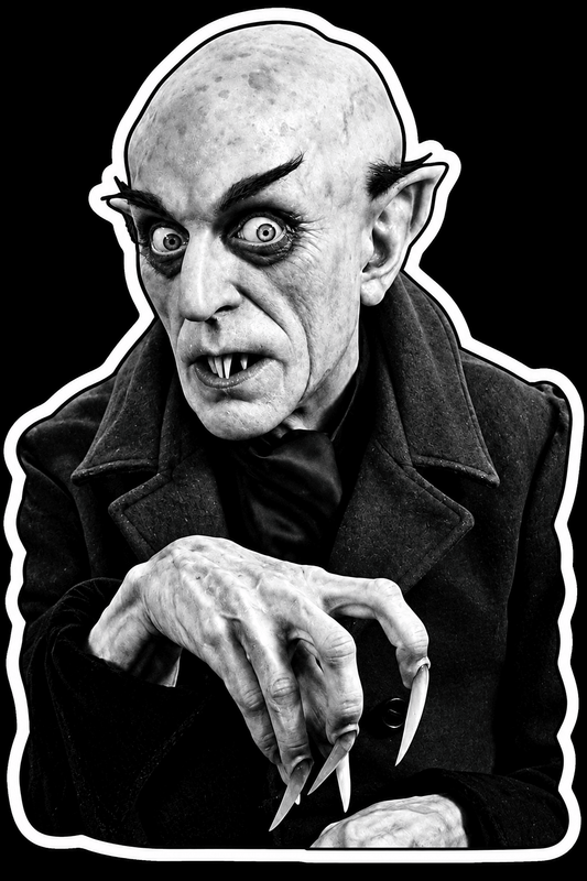 Paper products - Nosferatu Vampire Sticker | 5" x 3.7" | Gothic Horror from SHIRT MONSTERS