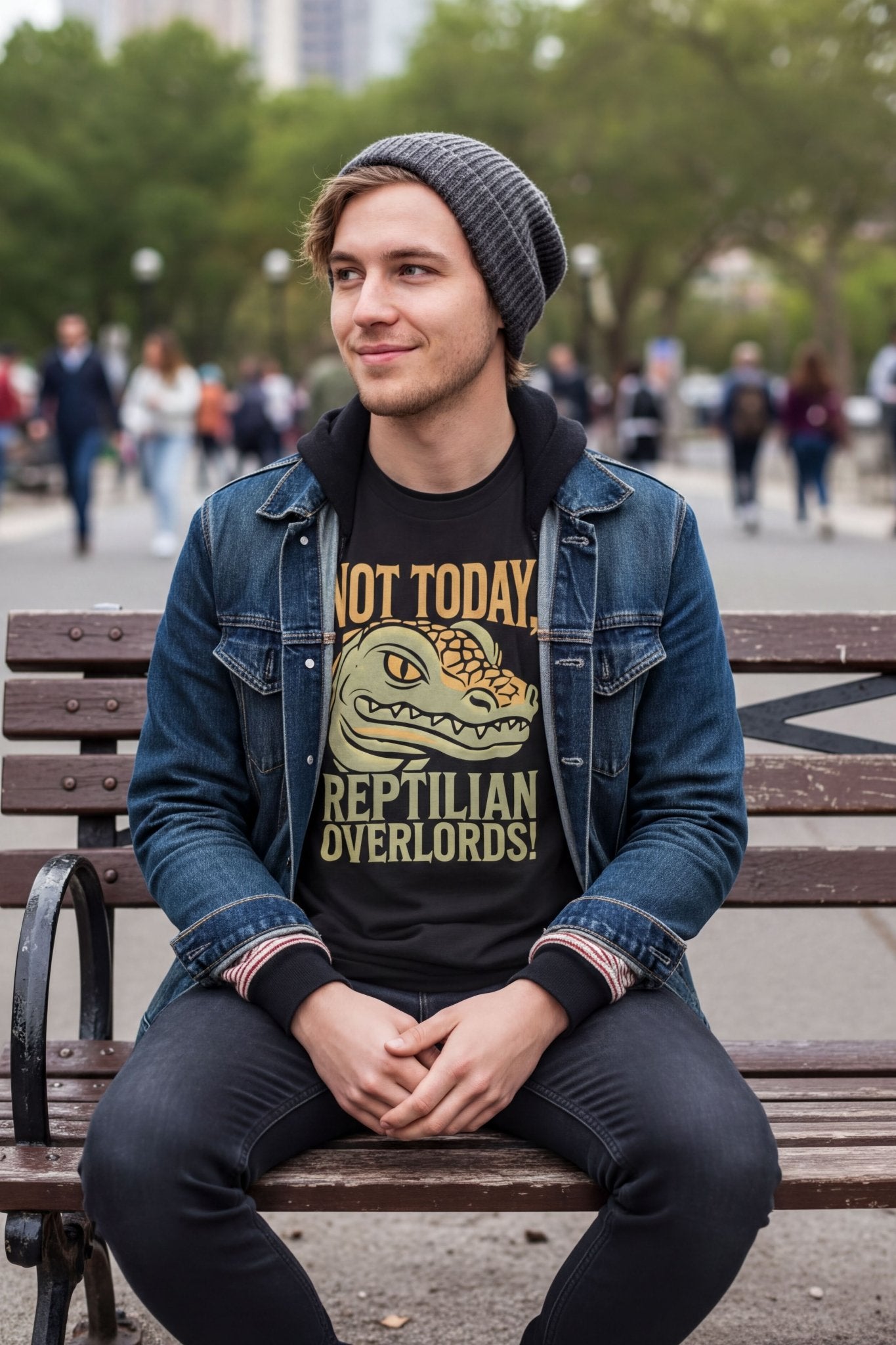 T-Shirt - Not Today Reptilian Overlords | Funny Alien | Classic Tee from SHIRT MONSTERS