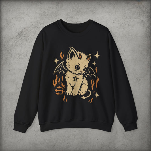 T-Shirt - Occult Cat Shirt | Unisex T-shirt | Cats, Halloween | Goth/Gothic | Pullover Hoodie from Crypto Zoo Tees