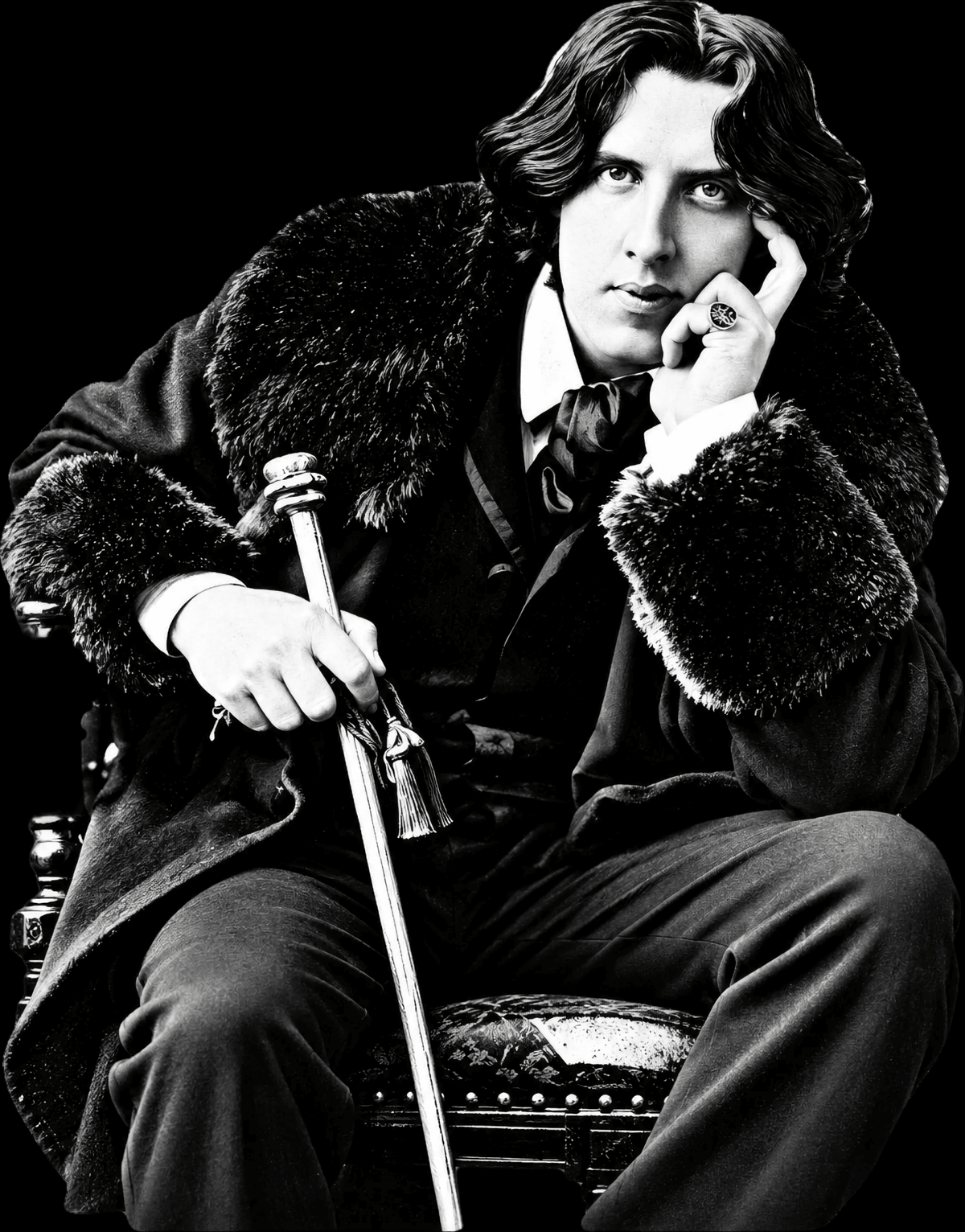 Paper products - Oscar Wilde Sticker | Victorian Writer Portrait 4.5" x 3.5" from SHIRT MONSTERS