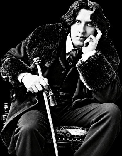 Paper products - Oscar Wilde Sticker | Victorian Writer Portrait 4.5" x 3.5" from SHIRT MONSTERS
