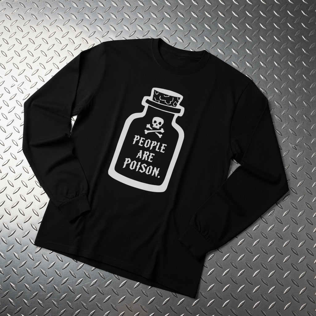 Long - sleeve - People Are Poison | Apothecary Bottle | Long Sleeve T-shirt from Crypto Zoo Tees