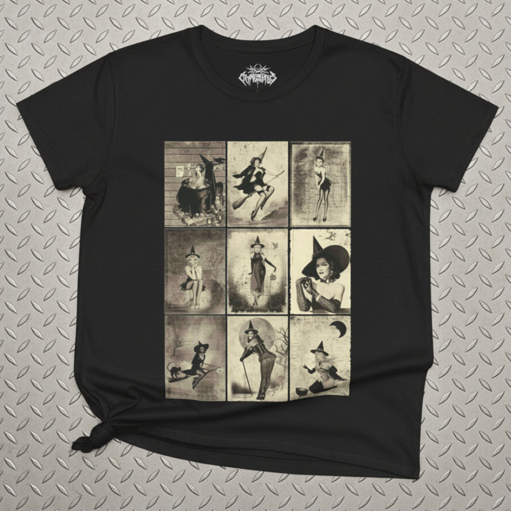 All Items - Pinup Witches | Halloween, Spiritual | Unisex Shirt, Ladies Tee, Tank Top, Long Sleeve, Sweatshirt, Hoodie from Crypto Zoo Tees