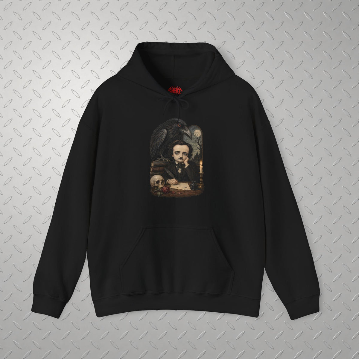 T-Shirt - Poe Raven Shirt Edgar Allan Poe T Shirt Gothic Literature Sweatshirt Nevermore Hoodie Dark Academia Outfit Book Lover Gift for Horror from SHIRT MONSTERS