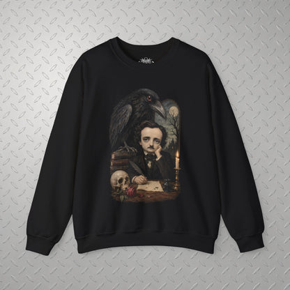T-Shirt - Poe Raven Shirt Edgar Allan Poe T Shirt Gothic Literature Sweatshirt Nevermore Hoodie Dark Academia Outfit Book Lover Gift for Horror from SHIRT MONSTERS