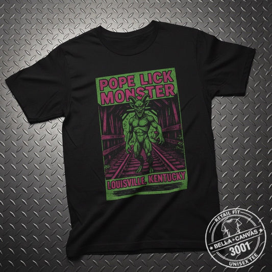 T-Shirt - Pope Lick Monster Shirt | Unisex Heavy Cotton - Gildan 5000 | Cryptids, Horror | Retro & Vintage from Crypto Zoo Tees