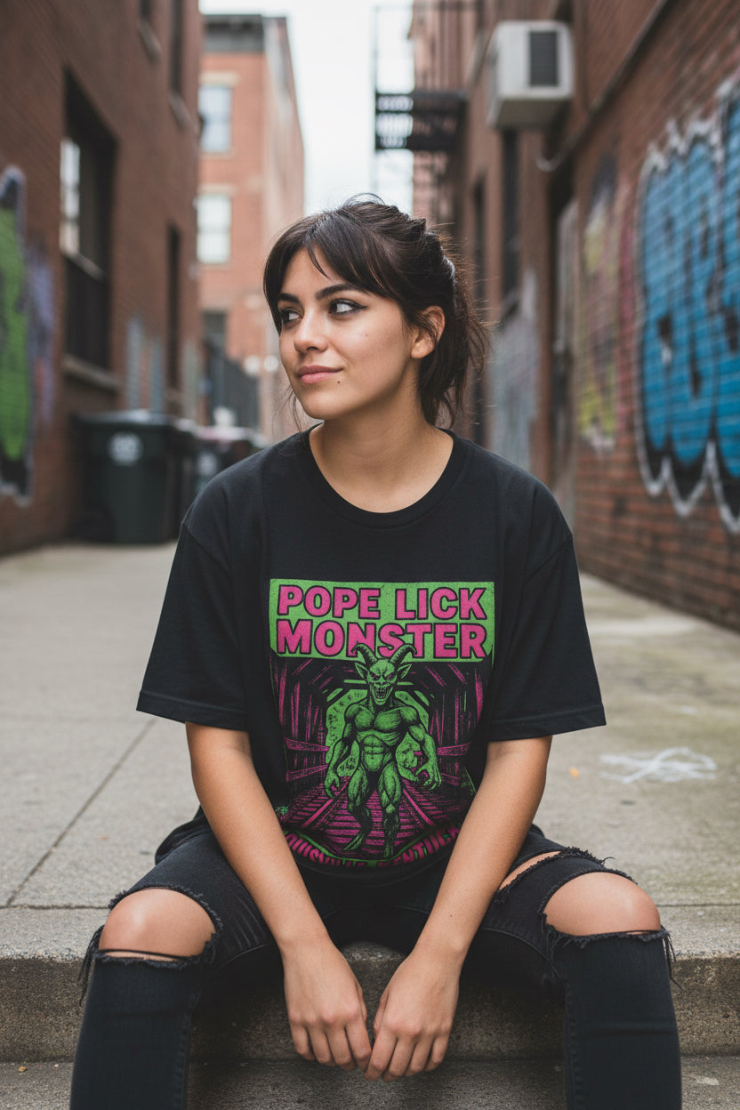 T-Shirt - Pope Lick Monster T-Shirt Louisville Kentucky Cryptid Tee Black Tee Urban Legend Graphic Tee Paranormal Style Gift For Cryptid Fan from Crypto Zoo Tees