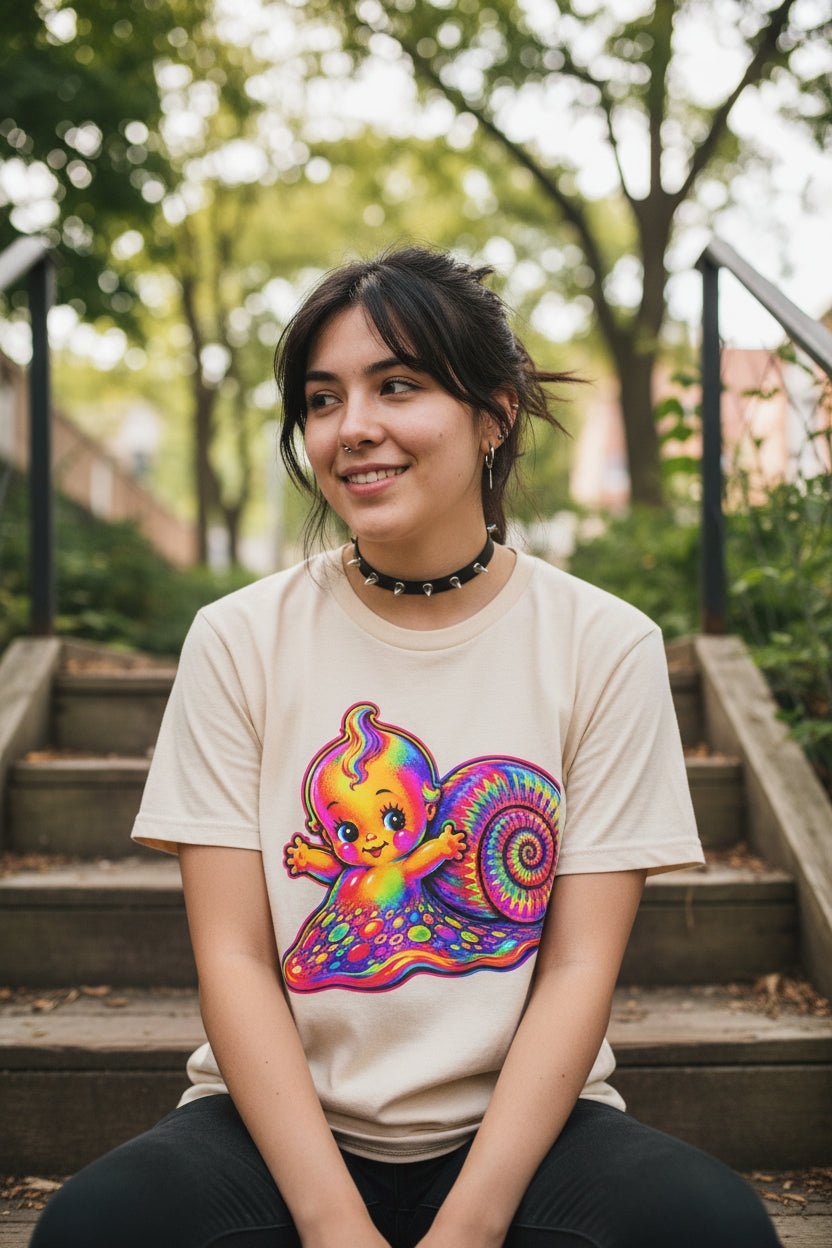 Hoodie - Psychedelic Snail Kewpie Baby Shirt | T-Shirt from SHIRT MONSTERS
