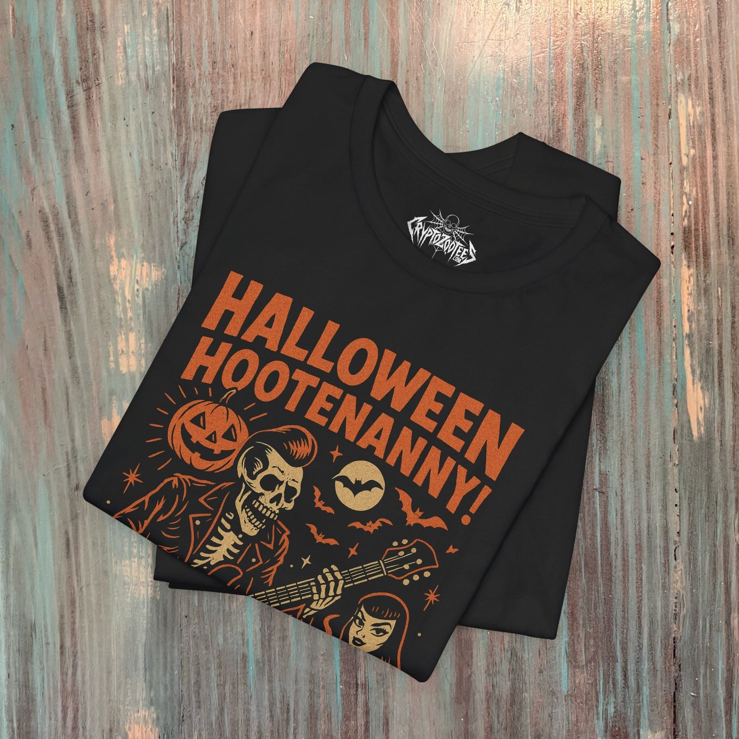 T-Shirt - Psychobilly Zombie Tee | Light Fitted - Unisex Bella+Canvas 3001 | Horror, Halloween | Rockabilly from SHIRT MONSTERS