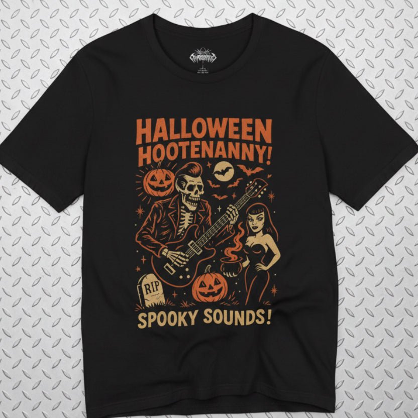 T-Shirt - Psychobilly Zombie Tee | Light Fitted - Unisex Bella+Canvas 3001 | Horror, Halloween | Rockabilly from SHIRT MONSTERS